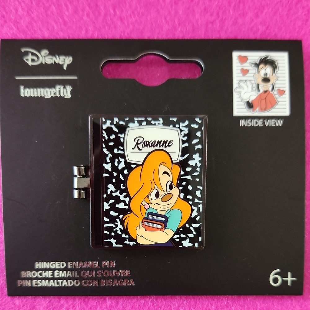 Loungefly Roxanne Hinged Enamel Pin - Black, Orange & Teal